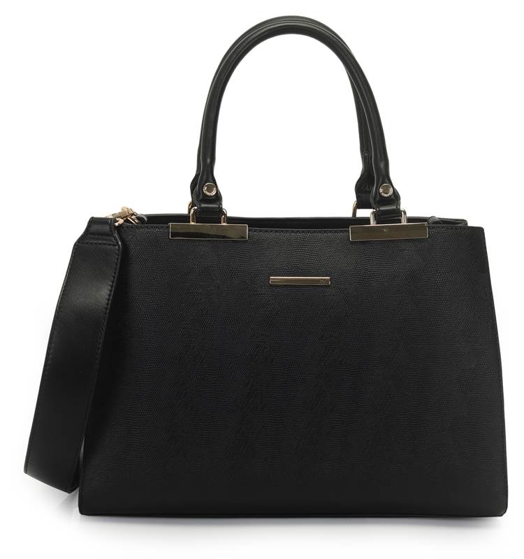 Bolsa Satchel Grande Lezard Com Divisorias E Porta Alcas De Metal