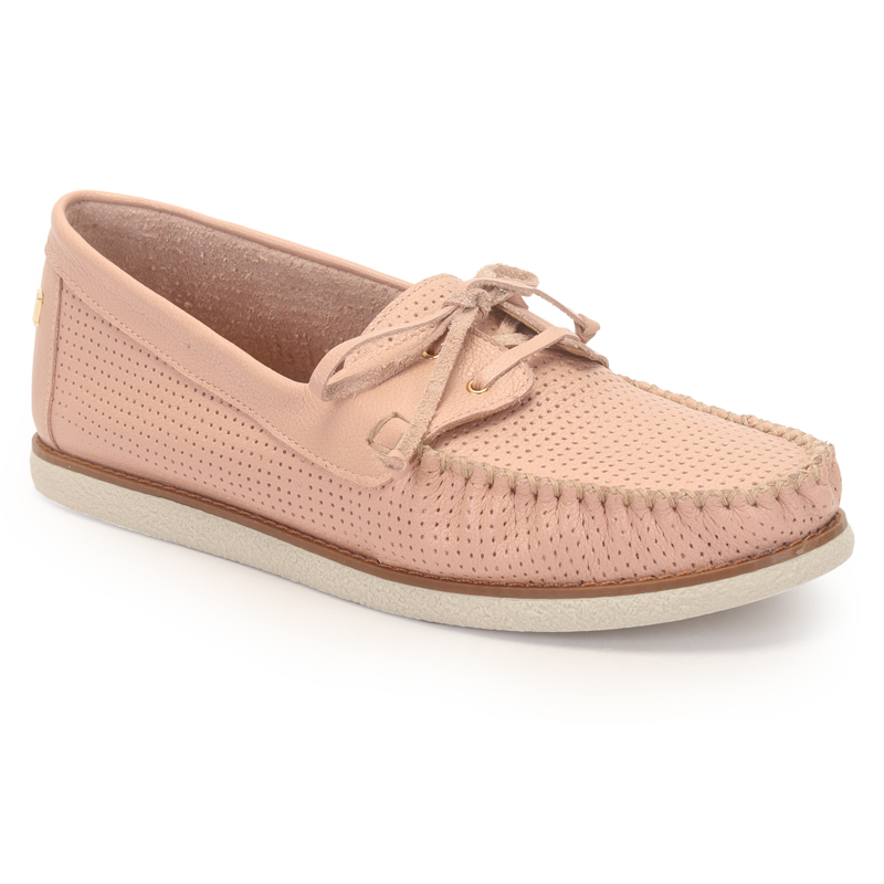 Mocassim Couro Vazado Laço