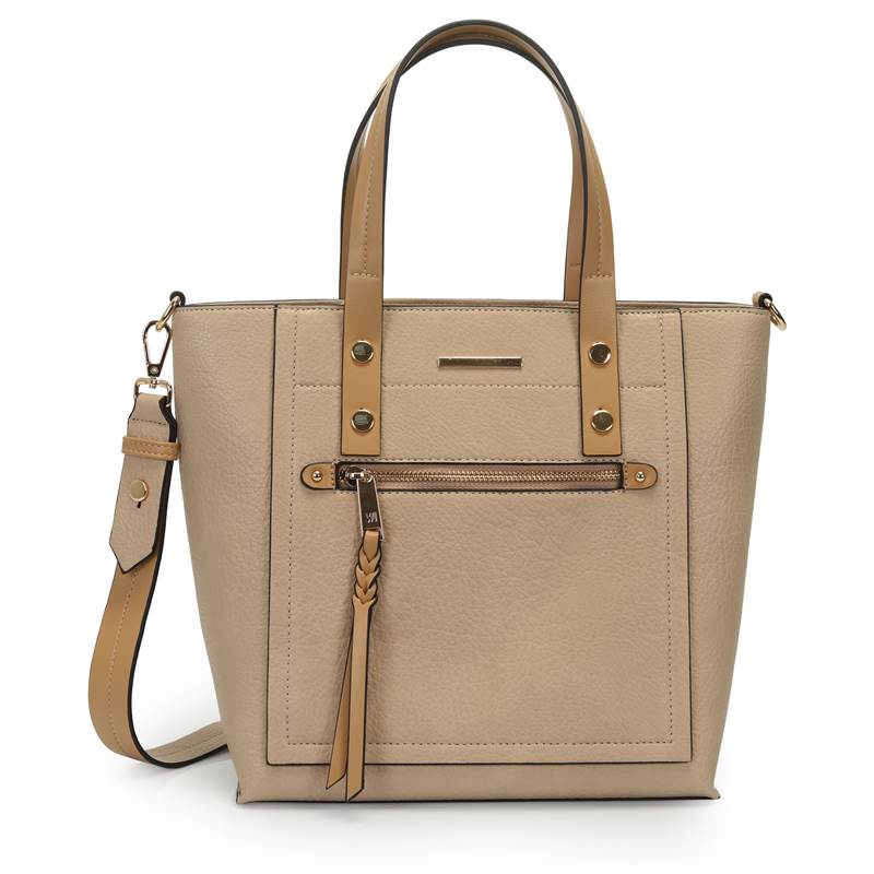 intended Bolsa Satchel Media Bicolor Com Bolso Frontal