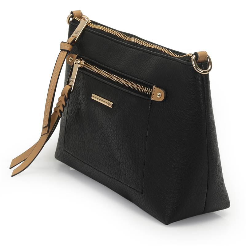 Bolsa Transversal Media Bicolor Com Bolso Frontal