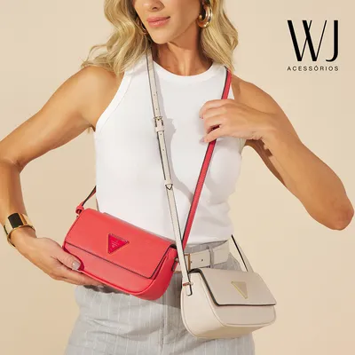 Bolsa Transversal Pequena Logo Metal Resinado