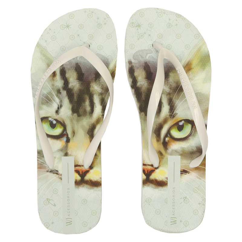 michi Chinelo Dedo Estampa Gato