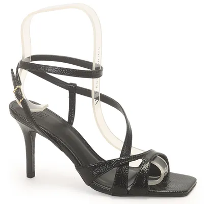 Sandalia Alta Tiras Tornozeleira 8,5cm