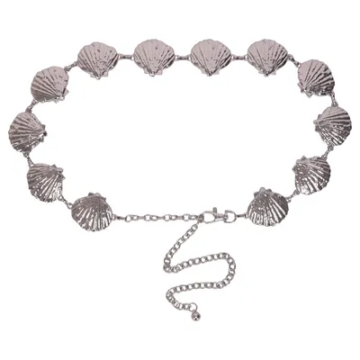 Cinto Feminino Metal Conchas 4cm