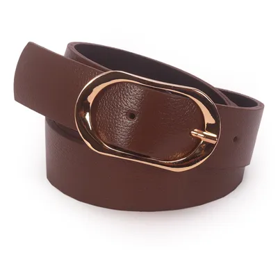 Cinto Feminino Couro Fivela Oval 2,8cm