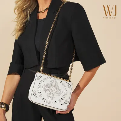 Bolsa Transversal Media Laser Com Al?a Corrente