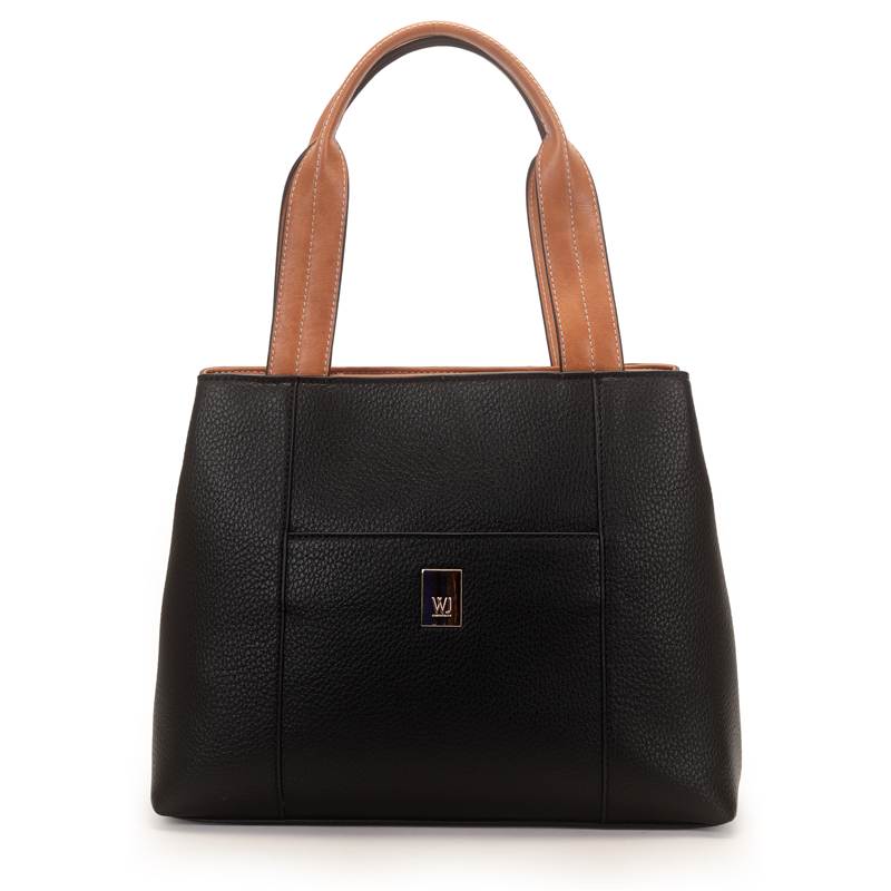 Bolsa Satchel Grande Com Bolso Frontal