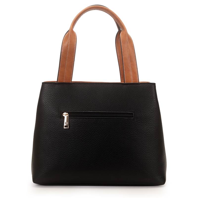 Bolsa Satchel Grande Com Bolso Frontal