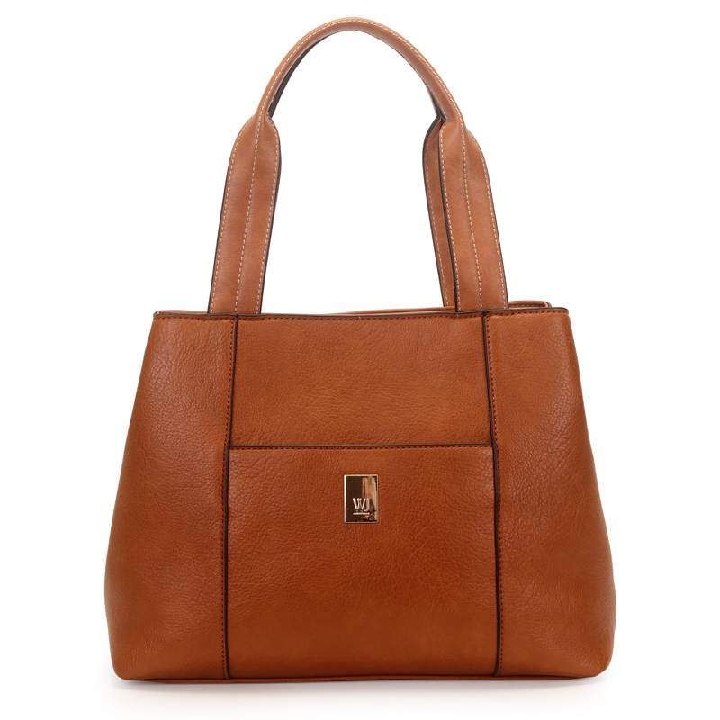 Bolsa Satchel Grande Com Bolso Frontal