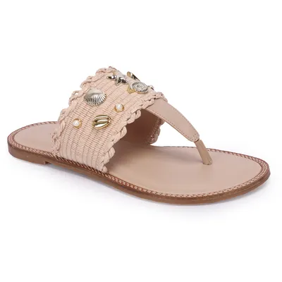 Rasteirinha Palha Com Metais