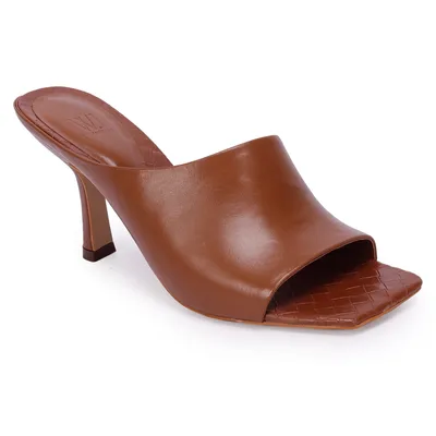 Tamanco Medio Couro 7cm