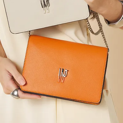 Bolsa Transversal Pequena Metal Logo Bicolor