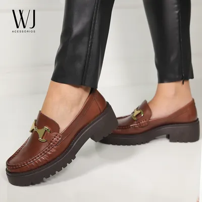 Loafer Couro Metal
