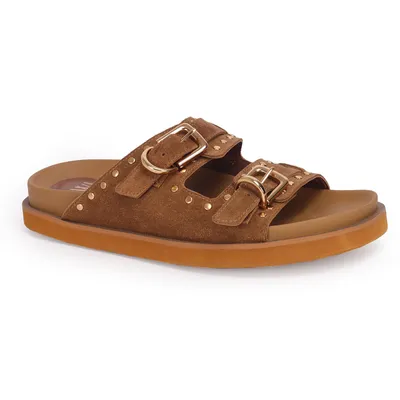 Birk Couro Camur?a Com Metais