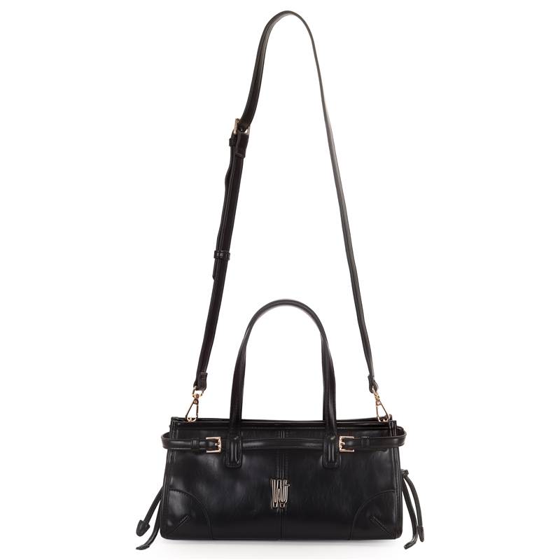 Bolsa Satchel Media Com Detalhe Cinto E Fivelas