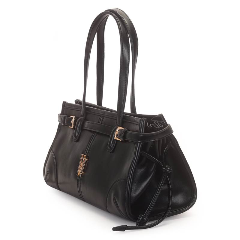 Bolsa Satchel Media Com Detalhe Cinto E Fivelas