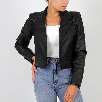 Blazer Curto Couro