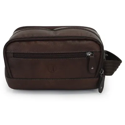 Necessaire Masculina Couro Com Divis?rias