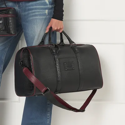 Bolsa Utilitaria Grande Detalhe Croco E Spikes