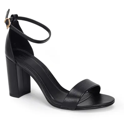 Sandalia Alta Couro 8,5cm