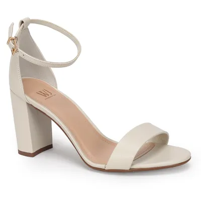 Sandalia Alta Couro 8,5cm