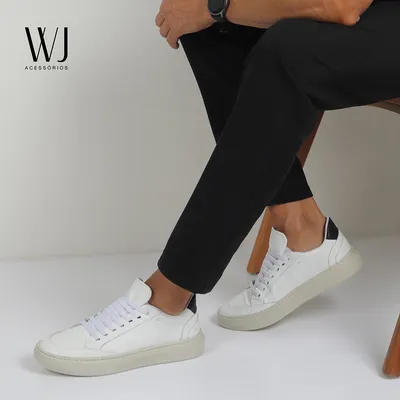 Calcado Masculino Couro Recortes