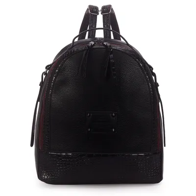 Mochila Grande  Detalhe Croco E Spikes