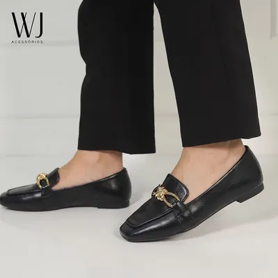 Mocassim Couro Com Bridão