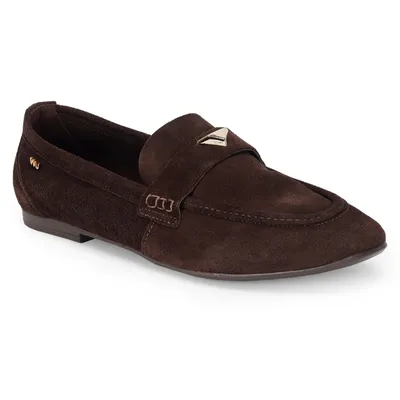 Mocassim Couro Camurça Metal
