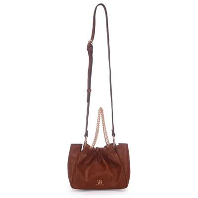 Bolsa Transversal Estilo Saco Pequena Com Alca Corrente