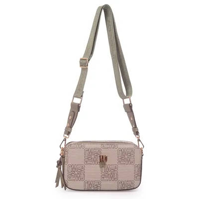 Bolsa Transversal Pequena Com Estampa Monograma Wj
