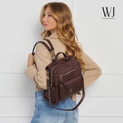 Mochila Media Com Bolso Frontal