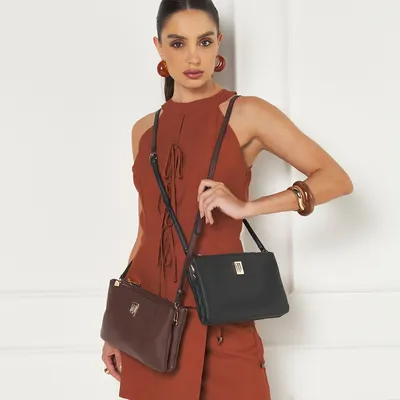 Bolsa Transversal Media Basica Com Divisoria