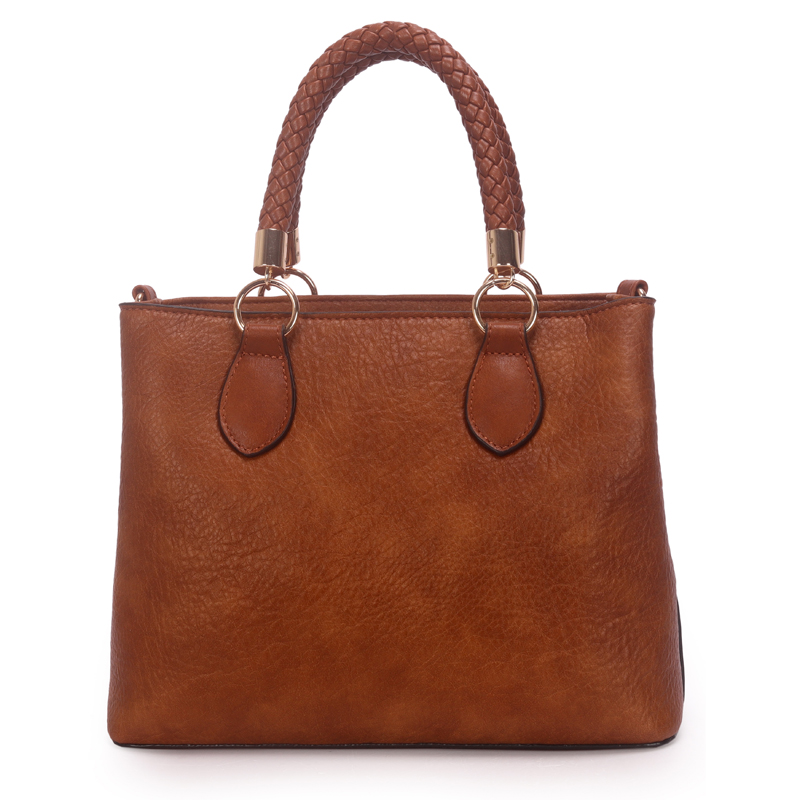 Bolsa Satchel Grande Bicolor Com Alca Rolete Trancada