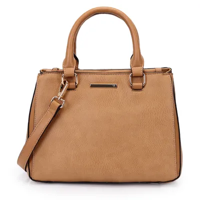 Bolsa Satchel Media Com Detalhes Laterais