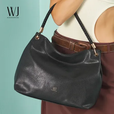Bolsa Hobo Grande Com Alca Trancada Rolete