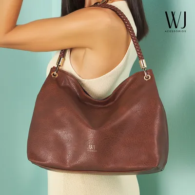 Bolsa Hobo Grande Com Alca Trancada Rolete