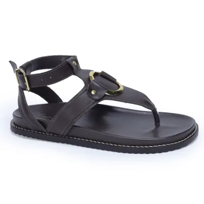 Birk Couro Dedo Metal Argola