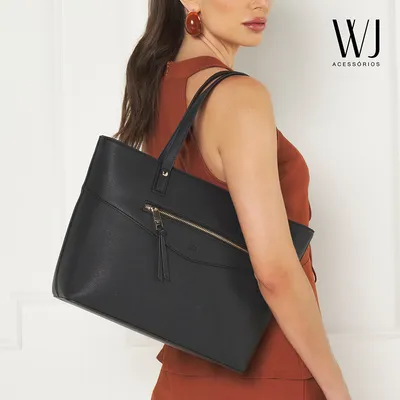 Shopping Bag Grande Com Ziper Frontal