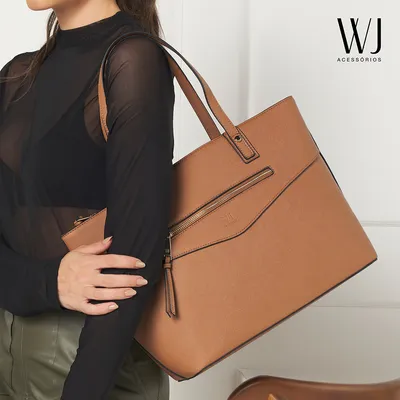 Shopping Bag Grande Com Ziper Frontal