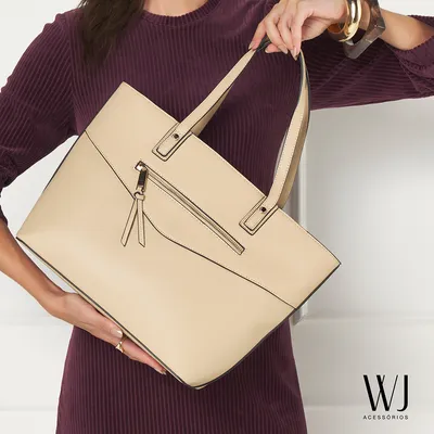 Shopping Bag Grande Com Ziper Frontal