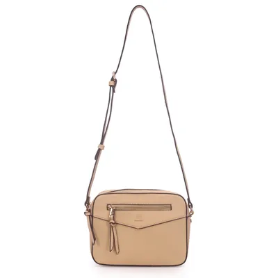 Bolsa Transversal Media Com Ziper Frontal