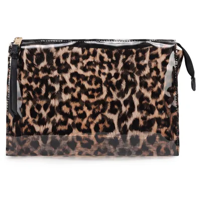Necessaire Grande Vinil Animal Print Onça