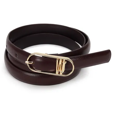 Cinto Feminino Fivela Oval Alongada Com Logo Wj 1,5cm