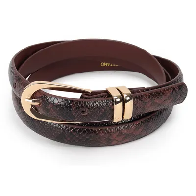 Cinto Feminino Fivela Arredondada E Passantes Personalizados 1,5cm