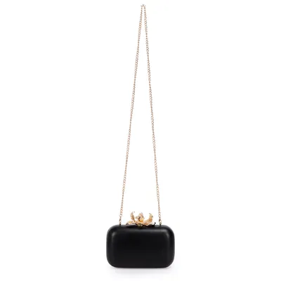 Clutch Media Com Fecho Metal Flor