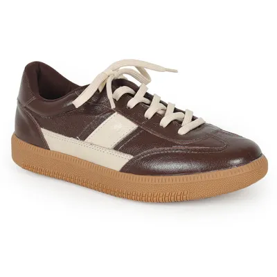 Tenis Couro Com Recortes