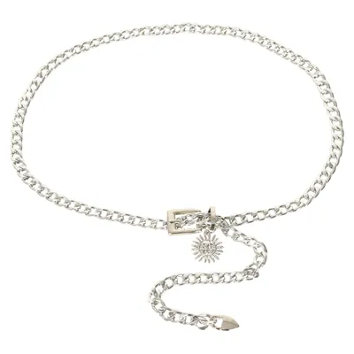 Cinto Feminino Metal Corrente Com Fivela 1cm