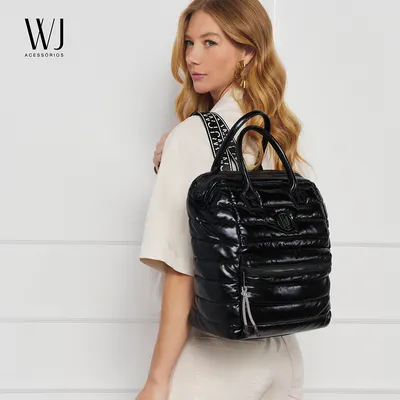 Mochila Grande Nylon Matelasse