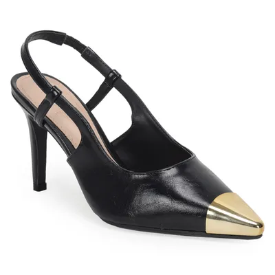 Slingback Biqueira Metal 9cm